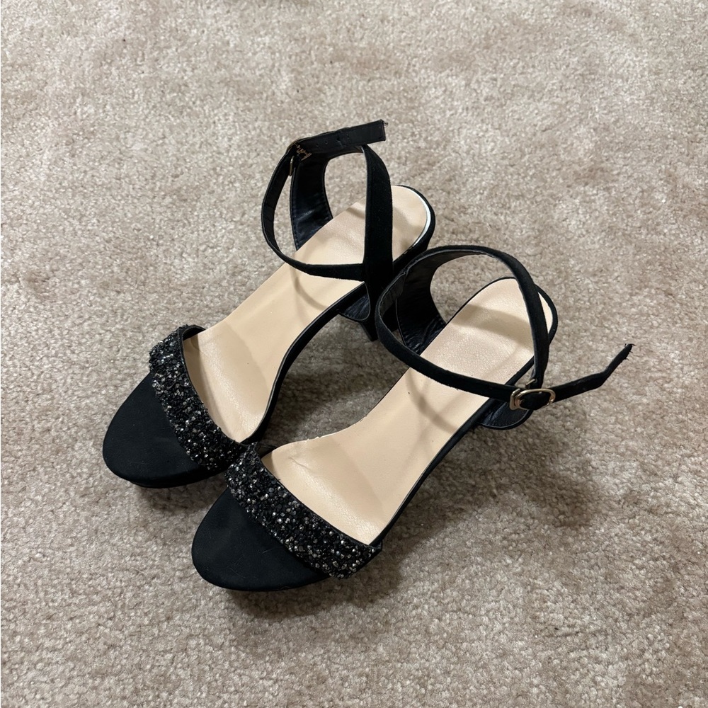 Elegant Black Women's Chunky Heels